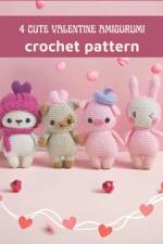 4 Cute Valentine Amigurumi Crochet Pattern af Sally Wilkinson