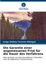 Die Garantie einer angemessenen Frist für die Dauer des Verfahrens af Jorge Andrey Caceres Malagon