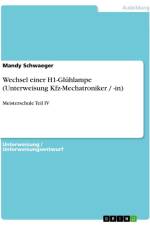 Wechsel einer H1-Glühlampe (Unterweisung Kfz-Mechatroniker / -in) af Mandy Schwaeger
