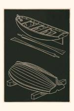 Vintage Journal Rowboats and Oars
