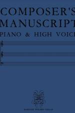 COMPOSER'S MANUSCRIPT PIANO & HIGH VOICE af Hanover Wolfen Verlag