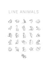 Line Animals Coloring Book af James Colton Vreeken