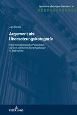 Argument als Uebersetzungskategorie af Jan Ciosk