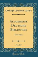 Allgemeine Deutsche Bibliothek, Vol. 114: Erste Stuck (Classic Reprint) af Christoph Freidrich Nicolai