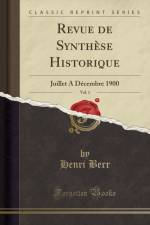 Revue de Synthese Historique, Vol. 1 af Henri Berr