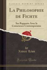La Philosophie de Fichte af Xavier Leon