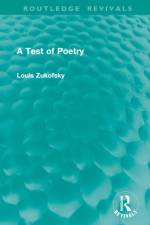 A Test of Poetry af Louis Zukofsky