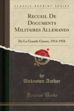 Recueil de Documents Militaires Allemands af Unknown Author