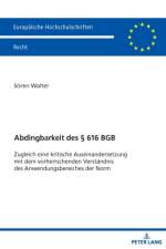 Abdingbarkeit Des § 616 BGB af Soren Walter