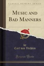 Music and Bad Manners (Classic Reprint) af Carl van Vechten