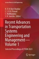Recent Advances in Transportation Systems Engineering and Management—Volume 1