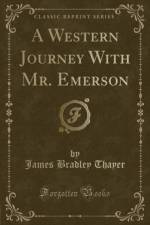 A Western Journey With Mr. Emerson (Classic Reprint) af James Bradley Thayer