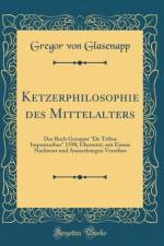 Ketzerphilosophie Des Mittelalters af Gregor von Glasenapp
