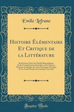 Histoire Elementaire Et Critique de la Litterature af Emile Lefranc