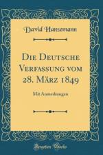 Die Deutsche Verfassung Vom 28. Marz 1849 af David Hansemann