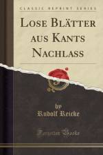 Lose Blatter Aus Kants Nachlass (Classic Reprint) af Rudolf Reicke
