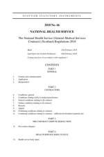 The National Health Service (General Medical Services Contracts) (Scotland) Regulations 2018 af Scotland