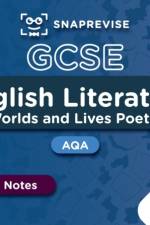 SnapRevise GCSE AQA English Literature: Worlds and Lives Poetry Summary Notes