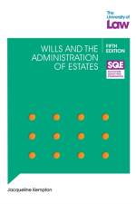 SQE Wills and the Administration of Estates 5e af Jacqui Kempton