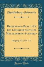 Regierungs-Blatt Fur Das Großherzogthum Mecklenburg-Schwerin af Mecklenburg-Schwerin Mecklenburg-Schwerin