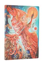 2026 Firebird (Birds of Happiness) Mini 12-month Horizontal Softcover Flexi Dayplanner 2026 (Elastic Band Closure) af Paperblanks