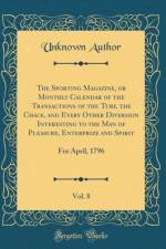 The Sporting Magazine, or Monthly Calendar of the Transactions of the Turf, the Chace, and Every Other Diversion Interesting to the Man of Pleasure, Enterprize and Spirit, Vol. 8: For April, 1796 (Classic Reprint) af Unknown Author
