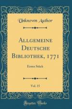 Allgemeine Deutsche Bibliothek, 1771, Vol. 15 af Unknown Author