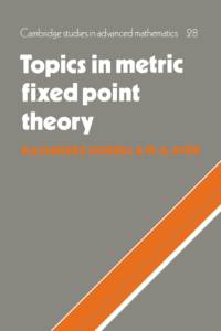 Topics in Metric Fixed Point Theory av Kazimierz Goebel