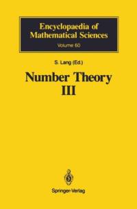 Number Theory III av Serge Lang