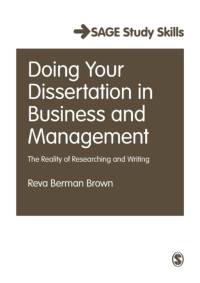 Doing Your Dissertation in Business and Management av Reva Berman Brown
