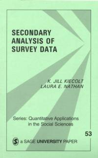Secondary Analysis of Survey Data av K . Jill Kiecolt