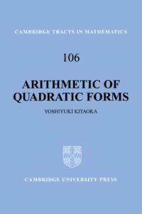 Arithmetic of Quadratic Forms av Yoshiyuki (Nagoya University Kitaoka