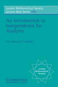 An Introduction to Independence for Analysts av H. G. Dales