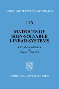 Matrices of Sign-Solvable Linear Systems av Richard A. (University of Wisconsin Brualdi
