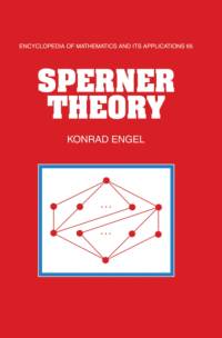Sperner Theory av Konrad (Universitat Rostock Engel