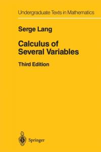 Calculus of Several Variables av Serge Lang