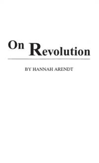 On Revolution av Hannah Arendt