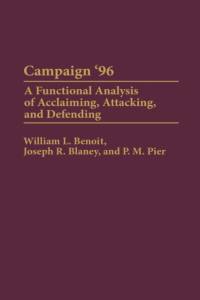 Campaign '96 av William L. Benoit