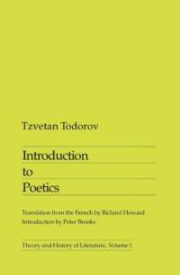 Introduction to Poetics av Tzvetan Todorov