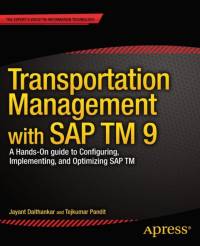 Transportation Management with SAP TM 9 av Jayant Daithankar