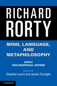 Mind, Language, and Metaphilosophy av Richard Rorty