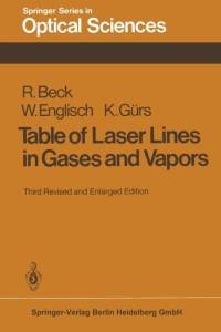 Table of Laser Lines in Gases and Vapors av R. Beck