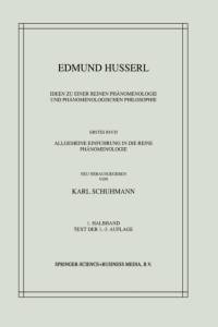 Ideen Zu Einer Reinen Phanomenologie Und Phanomenologischen Philosophie av Edmund Husserl