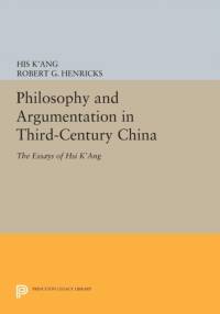 Philosophy and Argumentation in Third-Century China av His K'ang