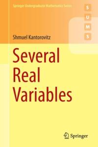Several Real Variables av Shmuel Kantorovitz