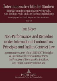 Non-Performance and Remedies under International Contract Law Principles and Indian Contract Law av Lars Meyer