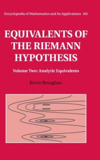Equivalents of the Riemann Hypothesis: Volume 2, Analytic Equivalents av Kevin (University of Waikato Broughan