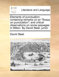 Elements of Punctuation av David Steel