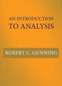 An Introduction to Analysis av Robert C. Gunning