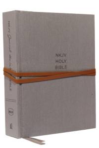 NKJV, Journal the Word Bible, Cloth over Board, Gray, Red Letter, Comfort Print av Thomas Nelson